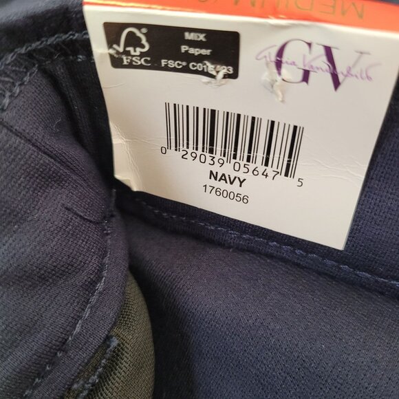 Gloria Vanderbilt Women Navy Cropped Ponte Pants With Tummy Control Panel Medium - Picture 5 of 10